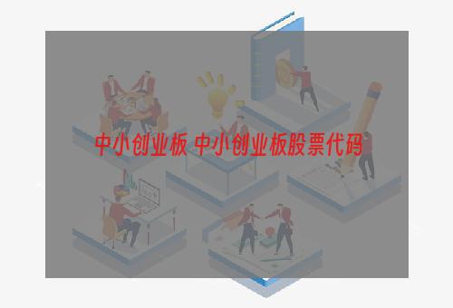 中小创业板 中小创业板股票代码