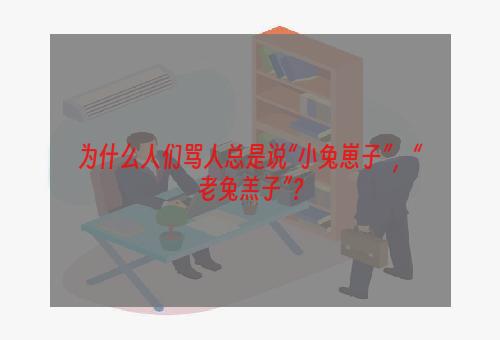 为什么人们骂人总是说“小兔崽子”，“老兔羔子”？