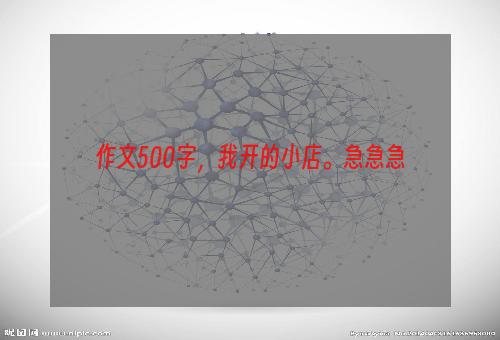 作文500字，我开的小店。急急急