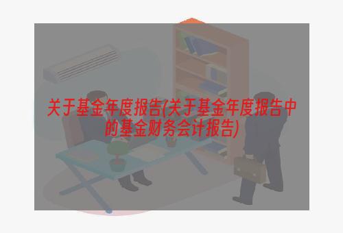 关于基金年度报告(关于基金年度报告中的基金财务会计报告)