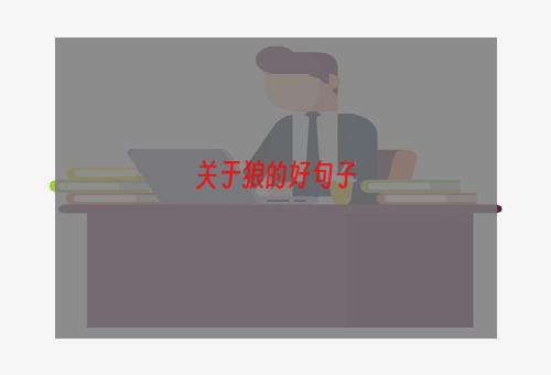 关于狼的好句子