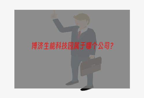 博济生能科技园属于哪个公司？
