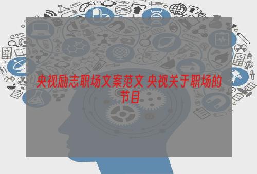 央视励志职场文案范文 央视关于职场的节目
