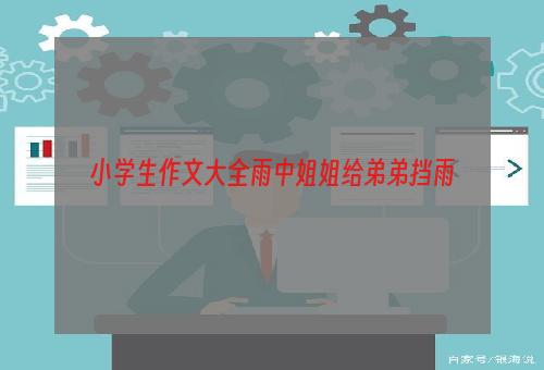 小学生作文大全雨中姐姐给弟弟挡雨