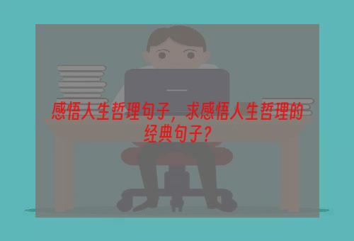 感悟人生哲理句子，求感悟人生哲理的经典句子？