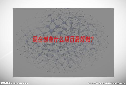 现在创业什么项目最好做？