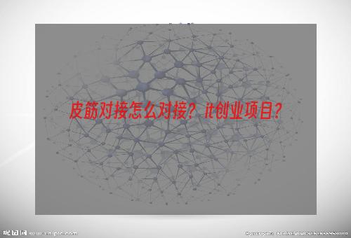 皮筋对接怎么对接？ it创业项目？
