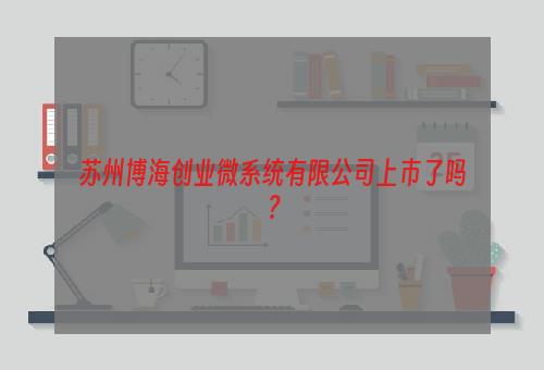 苏州博海创业微系统有限公司上市了吗？