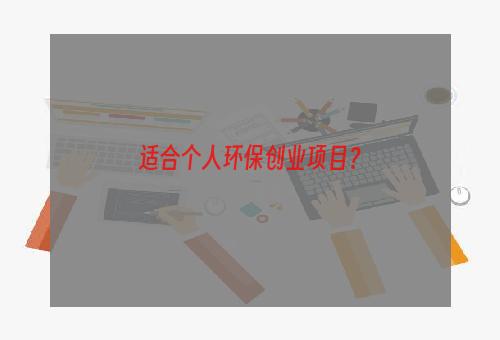 适合个人环保创业项目？