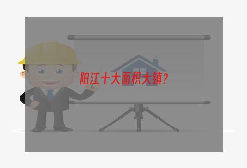 阳江十大面积大镇？