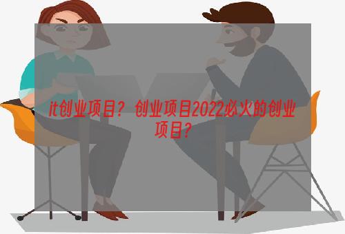 it创业项目？ 创业项目2022必火的创业项目？