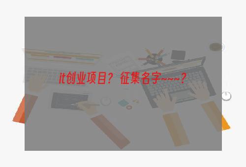 it创业项目？ 征集名字~~~？